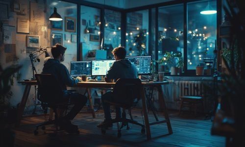 Two_young_creatives_working_la